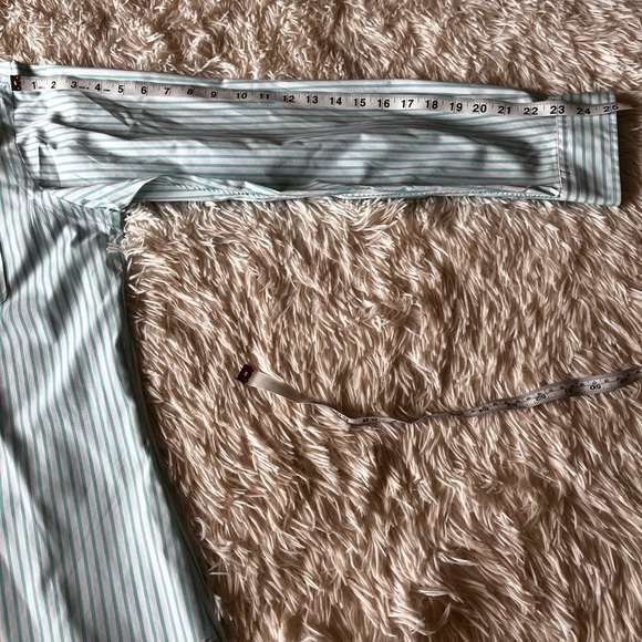 Polo Ralph Lauren Blue White Striped Button Down Shirt Men's Large Long Sleeve - Picture 6 of 9